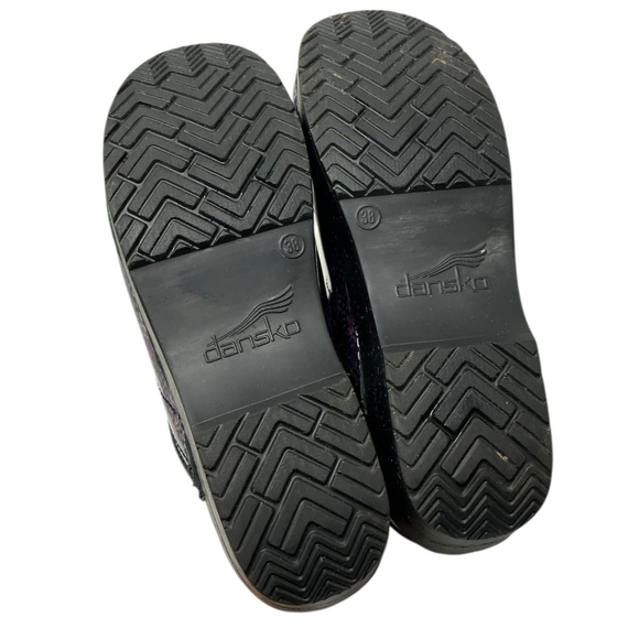 Dansko Patent Leather Professional Dotty Abstract Clogs - Picture 9 of 14